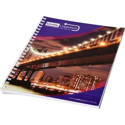 Desk-Mate® A4 spiral notebook with printed back cover - PF Concept promotional product, branded with your logo