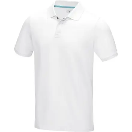Graphite short sleeve men’s organic polo - PF Concept promotional product, branded with your logo