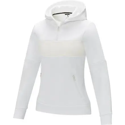 Sayan women's half zip anorak hooded sweater - PF Concept promotional product, branded with your logo