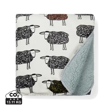 VINGA Sheep GRS recycled PET pile blanket - XD Connects promotional product, branded with your logo