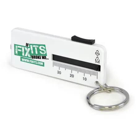 Venus Tyre Gauge Keyring - Laltex promotional product, branded with your logo