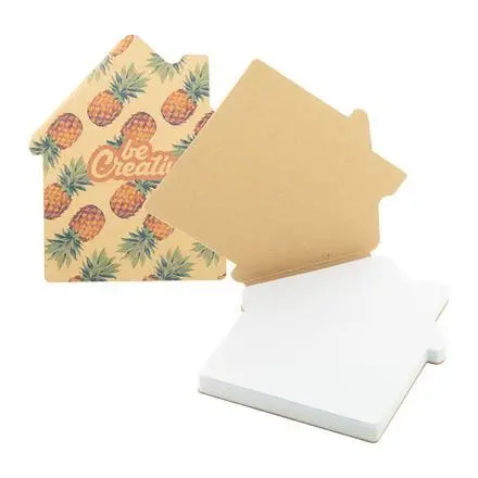 CreaStick House Eco - Custom sticky notepad - branded promotional product
