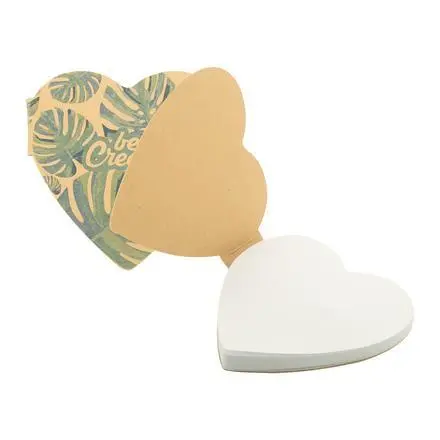CreaStick Heart Eco - Custom sticky notepad - branded promotional product