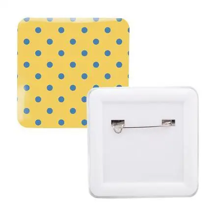 SquareBadge Maxi - Pin button badge - branded promotional product