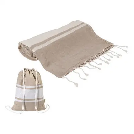 Tortuga - Recycled cotton beach towel and drawstring bag - branded promotional product