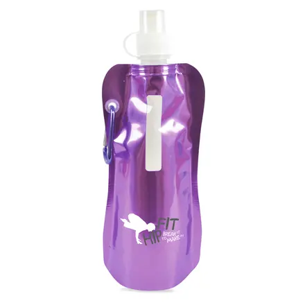 Metallic Fold Up 400ml Bottle - branded promotional product
