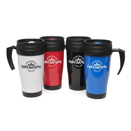 Polo Plus Recycled 400ml Travel Mug - Laltex promotional product, branded with your logo