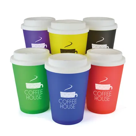 Haddon Colour 350ml Take Out Mug - Laltex promotional product, branded with your logo
