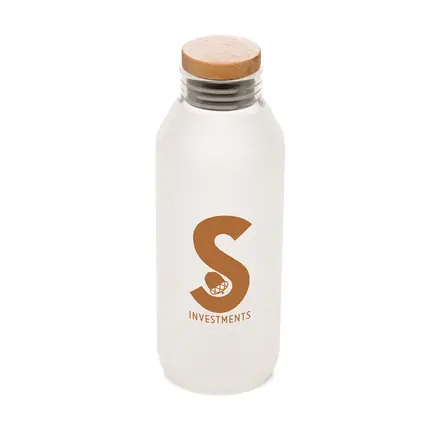 Soren 570ml Translucent Glass Bottle - Laltex promotional product, branded with your logo