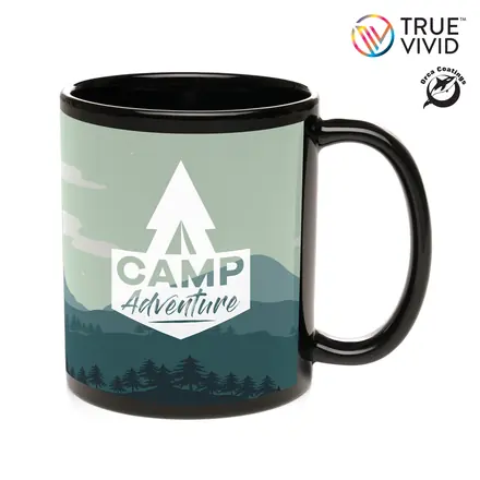 Cambridge Black Gloss Full Colour Mug - branded promotional product