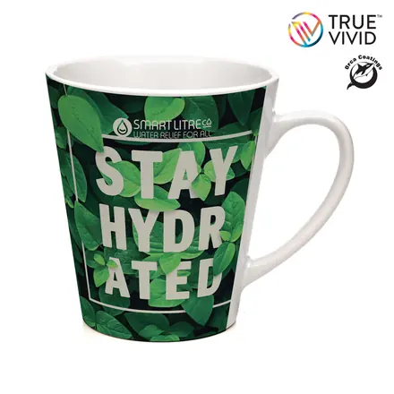Latte White Gloss Full Colour Mug - branded promotional product