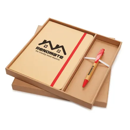Nature Notebook and Ball Pen Set Box - Laltex promotional product, branded with your logo