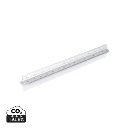 Aluminium triangle rule - 30cm - XD Connects promotional product, branded with your logo