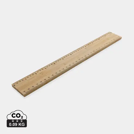 Timberson extra thick 30cm double sided bamboo ruler - XD Connects promotional product, branded with your logo