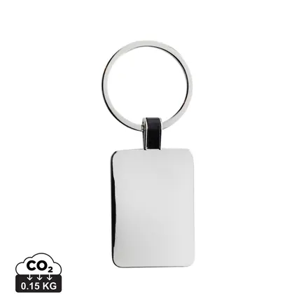 RCS recycled zinc alloy rectangle keyring - XD Connects promotional product, branded with your logo