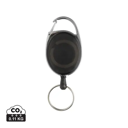 RCS recycled ABS roller clip keychain - branded promotional product
