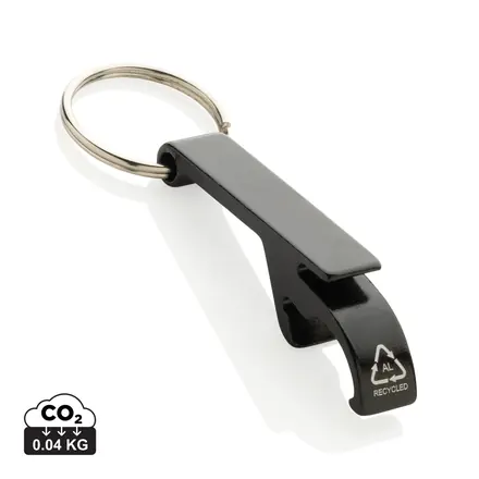 RCS recycled aluminum bottle and can opener - branded promotional product