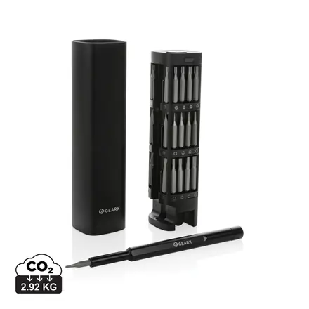 Gear X RCS recycled aluminium precision screwdriver set 46pc - XD Connects promotional product, branded with your logo