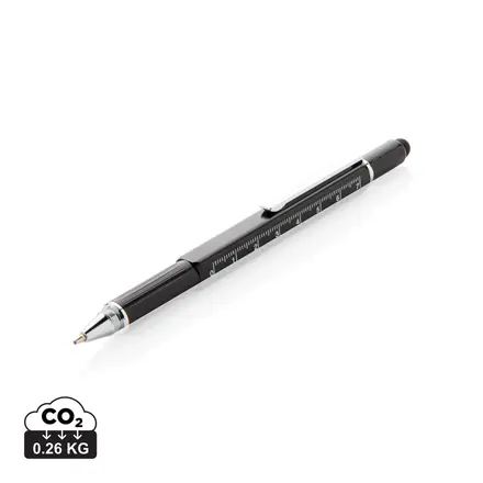 5-in-1 aluminium toolpen - XD Connects promotional product, branded with your logo
