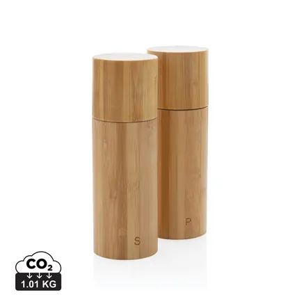 Ukiyo bamboo salt and pepper mill set - XD Connects promotional product, branded with your logo