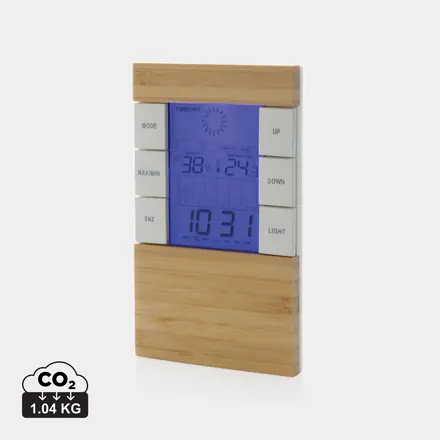 Utah RCS rplastic and bamboo weather station - XD Connects promotional product, branded with your logo