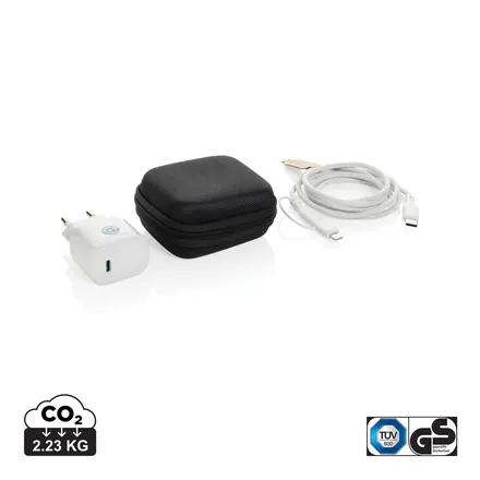 Boost RCS reycled PET 20W type C 2 pcs charging set - XD Connects promotional product, branded with your logo