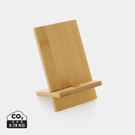 Bamboo phone stand in kraft box - XD Connects promotional product, branded with your logo