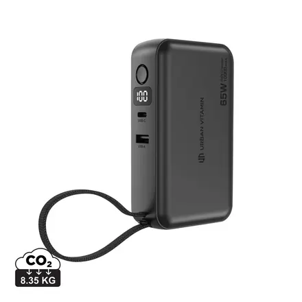 Urban Vitamin Eureka hybrid GANcharger 10000mah powerbank65W - XD Connects promotional product, branded with your logo