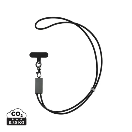 Terra RCS recycled PET phone cord with 60W dual charge cable - XD Connects promotional product, branded with your logo