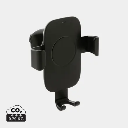 RCS recycled plastic 10W wireless charging car holder - XD Connects promotional product, branded with your logo