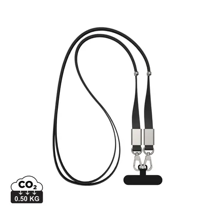 Nivo RCS recycled PET Crossbody lanyard - branded promotional product