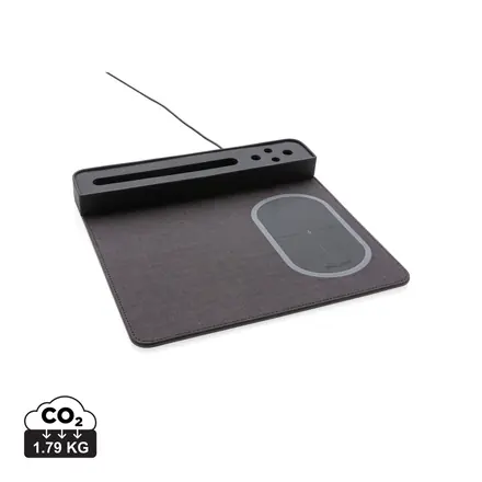 Air mousepad with 5W wireless charging and USB - XD Connects promotional product, branded with your logo