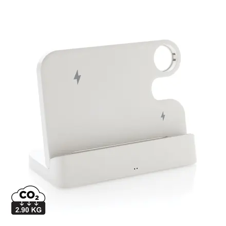 Joltz RCS recycled plastic dual 15W charger with iWatch slot - XD Connects promotional product, branded with your logo