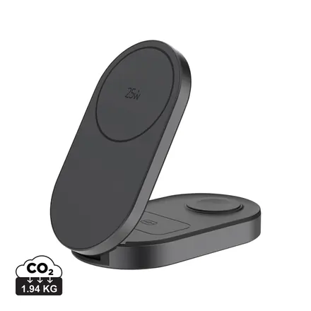 Quantum ultra-fast 3-in-1 25W Foldable Wireless Charger - XD Connects promotional product, branded with your logo