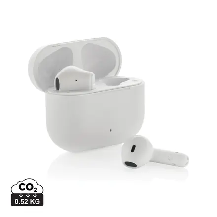 Tunevo RCS recycled plastic wireless earbuds - branded promotional product