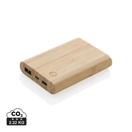 Bamboo 5.000 mAh powerbank - XD Connects promotional product, branded with your logo