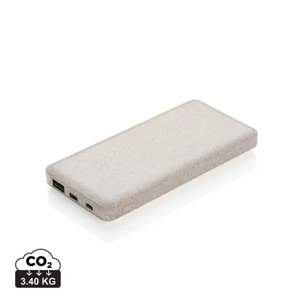 10.000 mah wheat straw powerbank - XD Connects promotional product, branded with your logo
