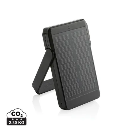 Skywave RCS rplastic solar powerbank 5000 mAh 10W wireless - XD Connects promotional product, branded with your logo