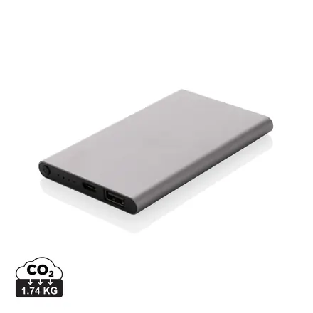 RCS recycled plastic/aluminium 4000mah powerbank with type C - XD Connects promotional product, branded with your logo