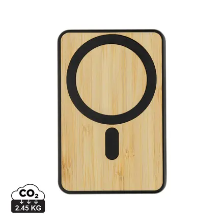 Zen RCS rplastic 5000 mah 5W magnetic bamboo powerbank - XD Connects promotional product, branded with your logo