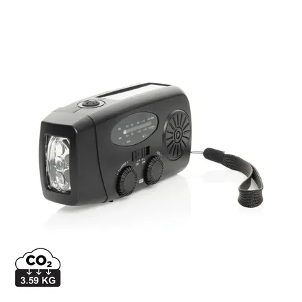 RescueWave RCS recycled plastic emergency radio - XD Connects promotional product, branded with your logo