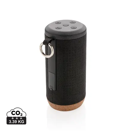 Baia 10W wireless speaker, cork - branded promotional product