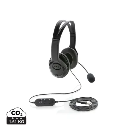 Over ear wired work headset - branded promotional product