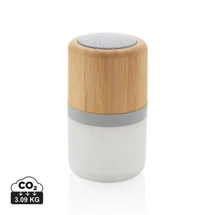 Bamboo colour changing 3W speaker light - XD Connects promotional product, branded with your logo