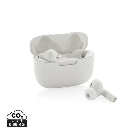 RCS recycled plastic Liberty Pro wireless earbuds - branded promotional product