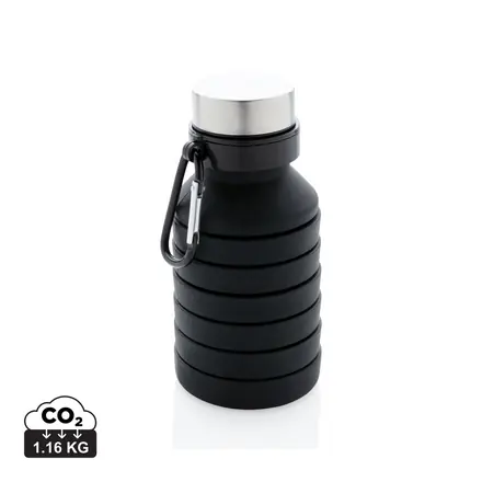 Leakproof collapsible silicone bottle with lid - XD Connects promotional product, branded with your logo