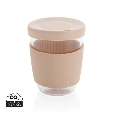 Ukiyo borosilicate glass with silicone lid and sleeve - XD Connects promotional product, branded with your logo