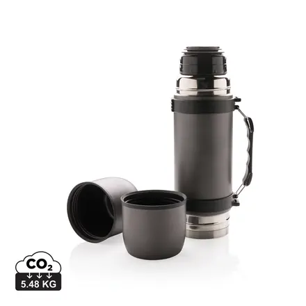 Vacuum flask with 2 cups - XD Connects promotional product, branded with your logo