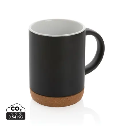 Ceramic mug with cork base 280ml - XD Connects promotional product, branded with your logo