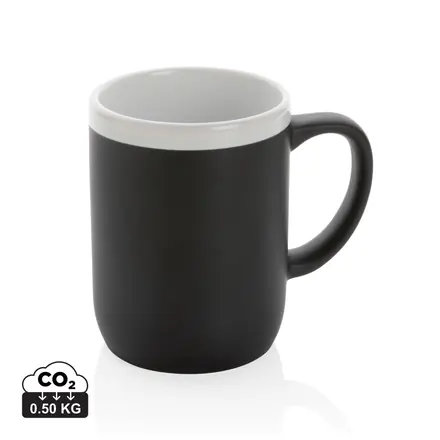Ceramic mug with white rim 300ml - XD Connects promotional product, branded with your logo